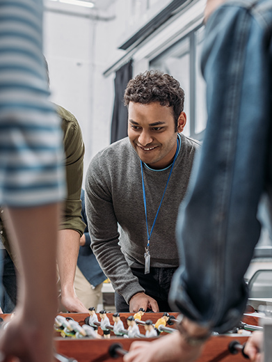 People volunteer at an event